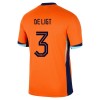 Alankomaat De Ligt 3 Pelipaita Koti Euro 2024 - Lasten